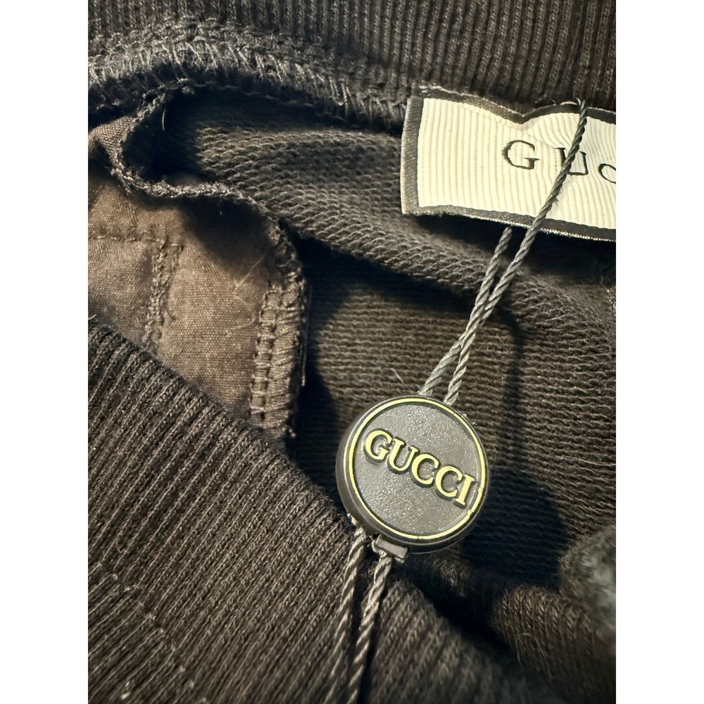 Gucci Mens Black Tiger Head Embroidered Sweat Shorts‎ Made in Italy *US L-XL* - Picture 8 of 9
